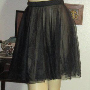 TAFFY'S Small Sheer Black Nylon Skirt